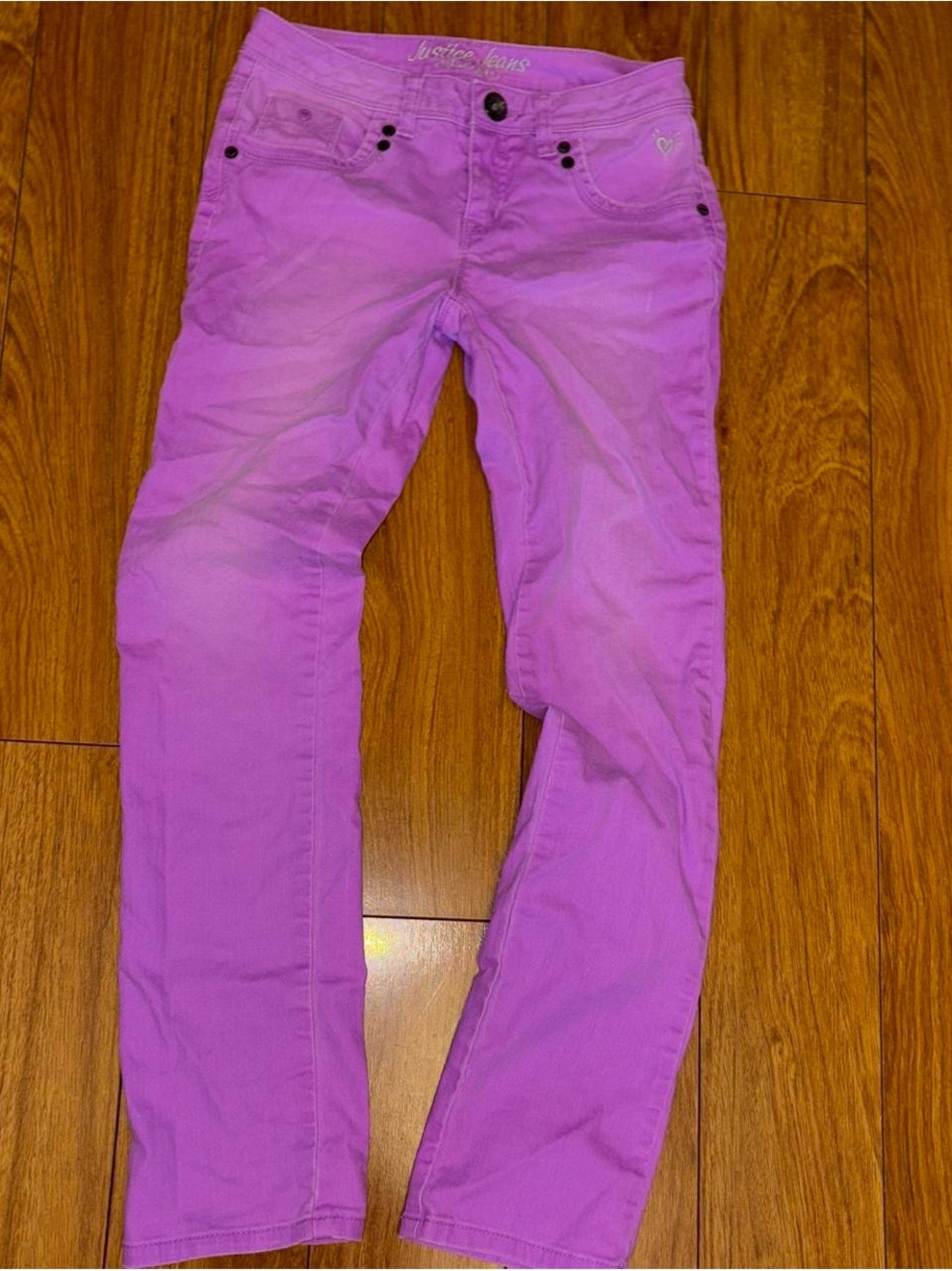 Y2K Justice purple low rise jeans Size 12 years